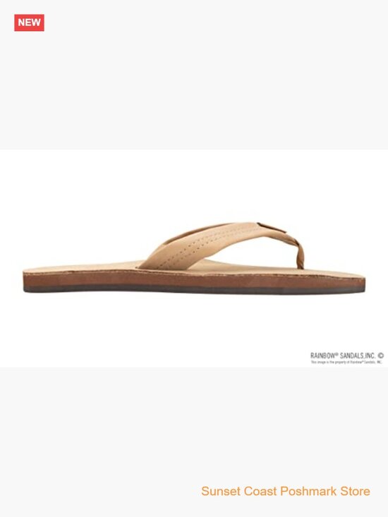 Men\'s Single Layer Premier Leather Sandals Flip Flop Arch Support main image 5
